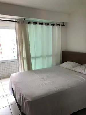 Uma cama ou camas num quarto em APART HOTEL BEACH CLASS FORTALEZA!