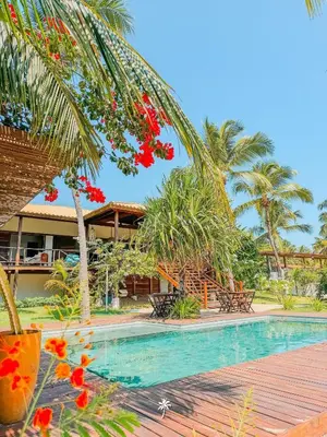 A piscina em ou perto de Villa Guaiuba linda casa com piscina e vista por mar !
