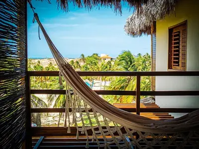 Uma varanda ou terraço em Casa Vannina uma casa encantadora em Icaraizinho !
