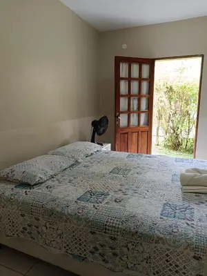 Uma cama ou camas num quarto em Sítio Via Láctea - Guaramiranga