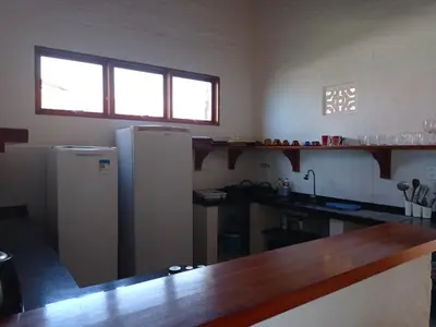 A cozinha ou kitchenette de Casa dos Ximenes - Beira Mar da Taíba - Ótima localização