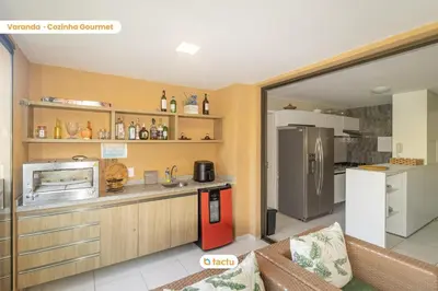 A cozinha ou kitchenette de Térreo completo e gigante VG Sun Cumbuco por Tactu