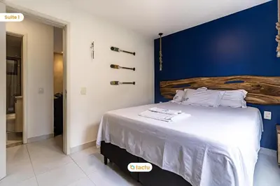 Uma cama ou camas num quarto em Lindo térreo ao lado da piscina no VG Sun Cumbuco