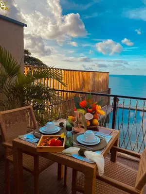 Uma varanda ou terraço em Beach Eco Stays Hotel Boutique Lagoinha