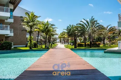A piscina em ou perto de Apê na Areia 3Qtos para Famílias Grandes! Pertinho do Beach Park, acesso direto para a praia e Lazer Completo