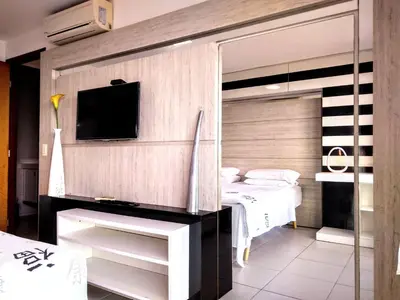 Uma televisão e/ou sistema de entretenimento em Apt.Terraços do Atlântico, Meireles, Fortaleza