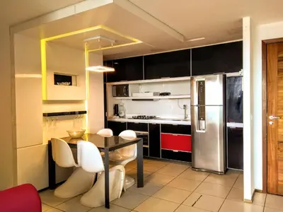 A cozinha ou kitchenette de Apt.Terraços do Atlântico, Meireles, Fortaleza