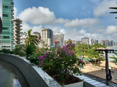 Uma vista geral de Fortaleza ou a vista da cidade a partir do hotel