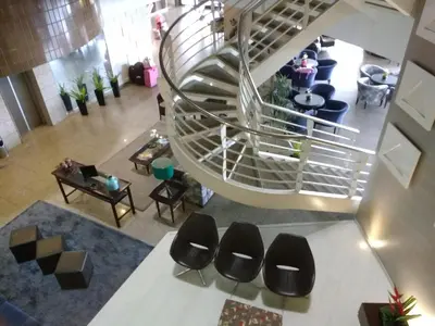 A planta de Apt. Em hotel na Av. Beira Mar em Fortaleza
