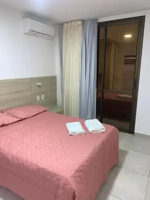 Uma cama ou camas num quarto em Wai Wai Cumbuco apto 307, Bloco F, Nascente