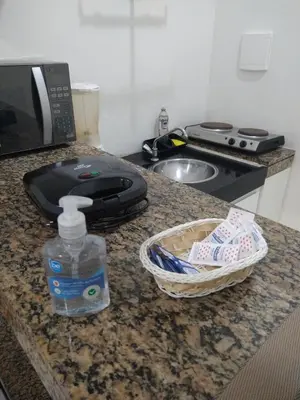 A cozinha ou kitchenette de Vila Costeira Beira Mar 104 Praia do Meireles