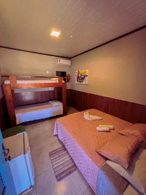 Uma cama ou camas num quarto em LagoinhaKitePoint
