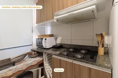 A cozinha ou kitchenette de Térreo frente mar e espaçoso VG Sun Cumbuco