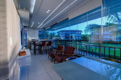 Uma varanda ou terraço em Mandara Lanai Apartamento Bangalô