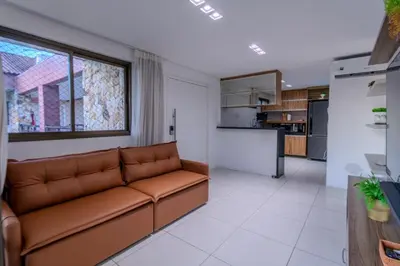 A cozinha ou kitchenette de Mandara Lanai Apartamento Bangalô