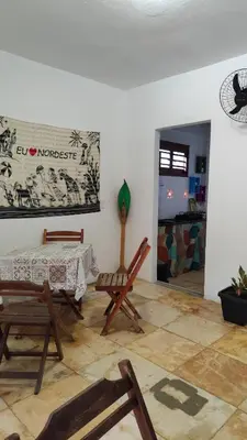 Uma área de estar em Pousada Preguiça