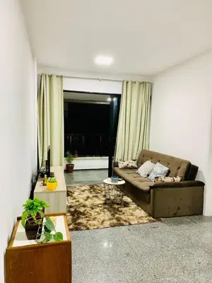 Uma área de estar em Flat Meireles Vista Mar