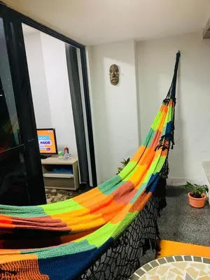Uma televisão e/ou sistema de entretenimento em Flat Meireles Vista Mar