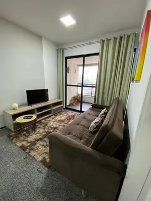 Uma televisão e/ou sistema de entretenimento em Flat Meireles Vista Mar