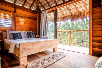 Uma cama ou camas num quarto em A Piscina Itaca