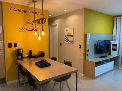 A cozinha ou kitchenette de Apto. Beach Way, 400M Beach Park - Beira Mar - 2 Dormitórios