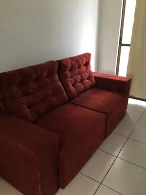 Uma área de estar em Flat Beira Mar Fortaleza