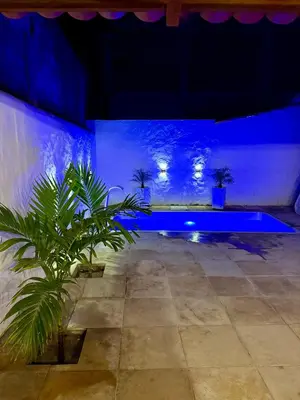 A piscina em ou perto de Casa no centro na Praia do Preá/CE