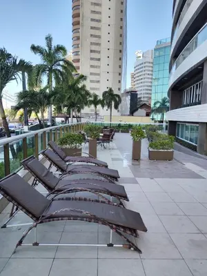 O edifício onde o apartamento está situado