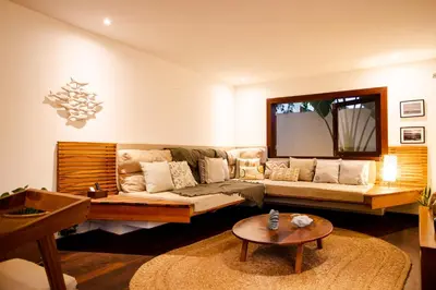 Uma área de estar em Villa Messina Jeri