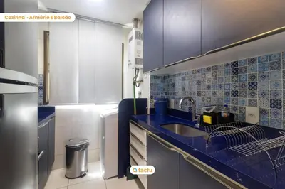 A cozinha ou kitchenette de Bangalô frente-mar no VG Sun para 6