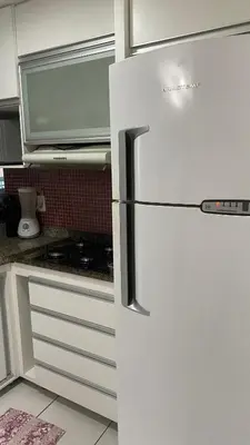 A cozinha ou kitchenette de Apartamento Beira Mar Fortaleza Beach Class
