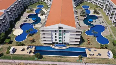 A piscina em ou perto de Porto das Dunas Solarium Residence