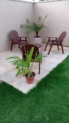 Um jardim no exterior de Cumbuco Residencial Dunas Beach apt.203