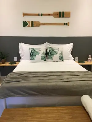 Uma cama ou camas num quarto em Sua casinha de kitesurf em Icapui e Tibau