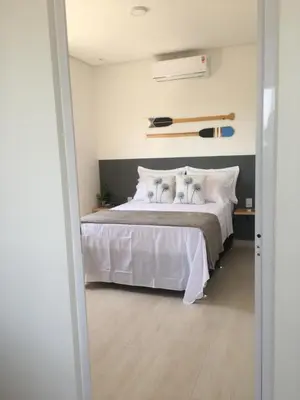 Uma cama ou camas num quarto em Sua casinha de kitesurf em Icapui e Tibau