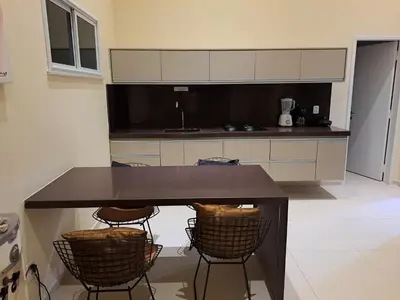 A cozinha ou kitchenette de Vilas Na Praia Residence Condomínio