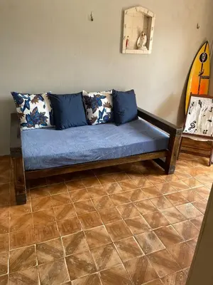 Uma área de estar em Casinha Valdenia: No paraíso com Wi-Fi, em Mundaú