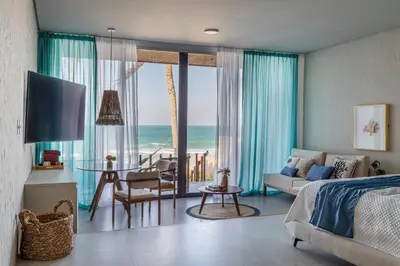 Uma cama ou camas num quarto em Saline Taíba Boutique Beach Hotel