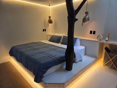 Uma cama ou camas num quarto em Outro Beach Hotel Cumbuco