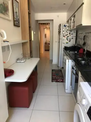 A cozinha ou kitchenette de Apto de luxo no Golfville Ideal para família e home office Prox do Beach Park