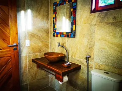 Uma casa de banho em Sítio Boralá