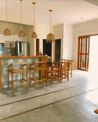A cozinha ou kitchenette de Casa de praia em vila preá