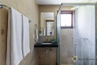 Uma casa de banho em Apartamento 3 Suítes - Completo - Praia da Taíba