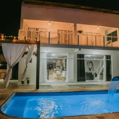 Vila hangloose vista da lagoa