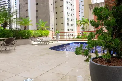 A piscina em ou perto de Apartamento com Varanda vista mar