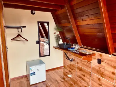 A cozinha ou kitchenette de Estância dos Pássaros