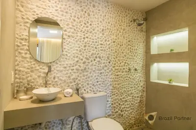 Uma casa de banho em Taíba Beach Resort - Apartamento Encantador!