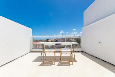 Uma varanda ou terraço em Beach Townhouses #C3 - Casa equipada por Carpediem