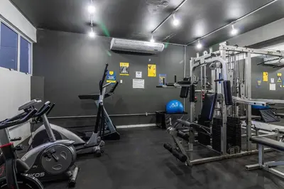 O centro de fitness e/ou as comodidades de fitness de Beira Mar Fortaleza-Flat Lindo e Aconchegante!