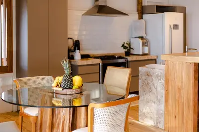 Uma área de estar em CASA na PRAIA DA BARRINHA Frente Mar